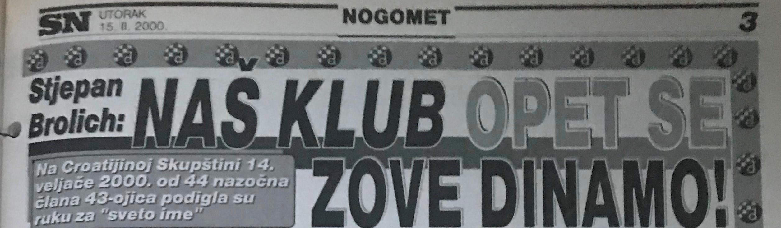 22 Godine Od Povratka Imena Dinamo Dinamo Zagreb